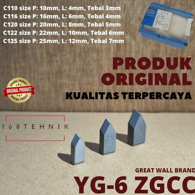 Mata Widia C116 / Carbide Tip Yg6 C116 Box / Betel Widia Yg-6 C116