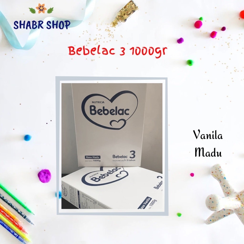 Bebelac 3 1+ 4 3+ Susu Formula Anak Rasa Vanila Madu Kemasan Dus Putih 1Kg 1000gr Tanpa Sukrosa