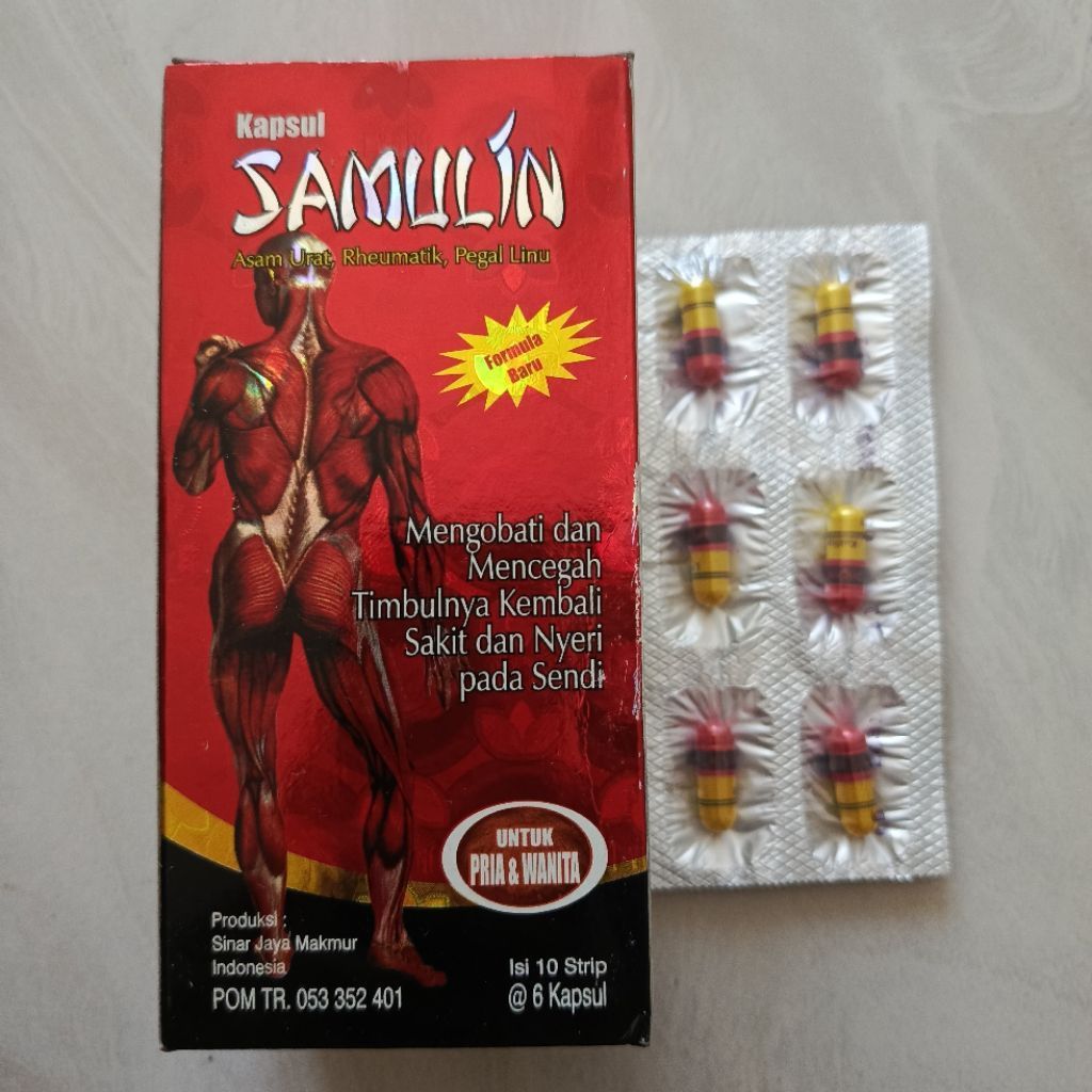 Samulin Kapsul Original Untuk Nyeri Sendi Dan Asam Urat