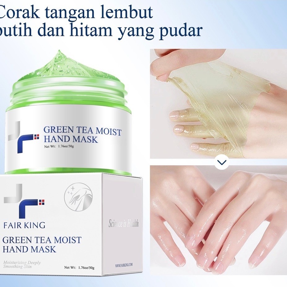 FAIR KING Green Tea Moist Hand Mask 50g Masker Tangan Pelembab
