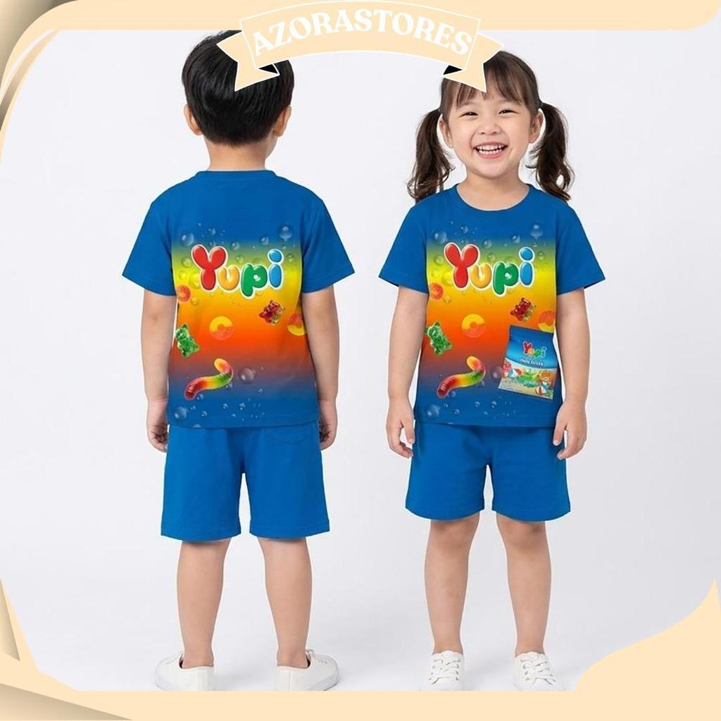 Setelan Baju Anak Laki-Laki Dan Perempuan Unisex 1-8 Tahun Motif Viral Indomi Chitato Ultramild Soto