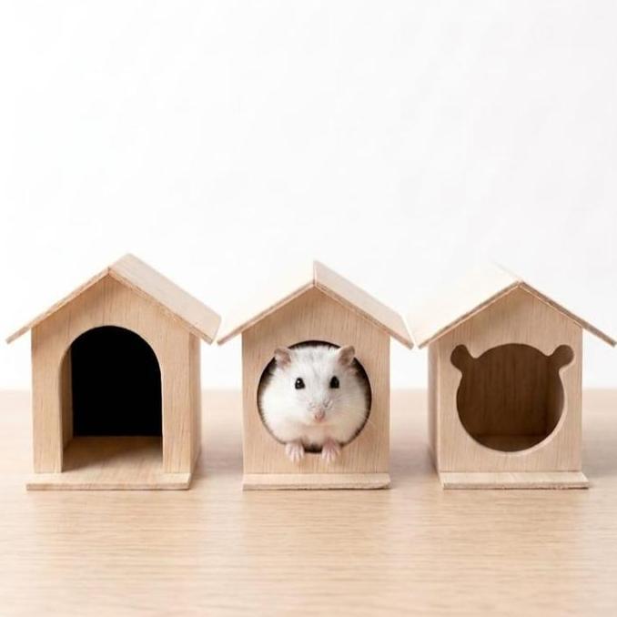 Hamtaro Rumah Hamster Lucu Model Kayu | Mainan Rumah hamster Kayu wood hamster house | Puzzle