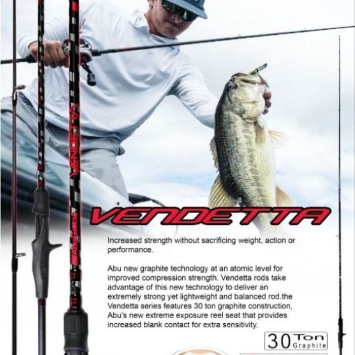 joran abu garcia vendetta II 602 atau 662 spinning atau bc baitcasting