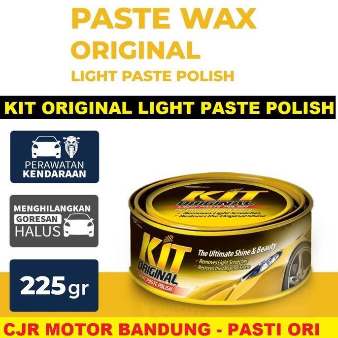 WAX KIT ORIGINAL PASTE POLISH 225gr kit wax pasta kaleng kuning poles