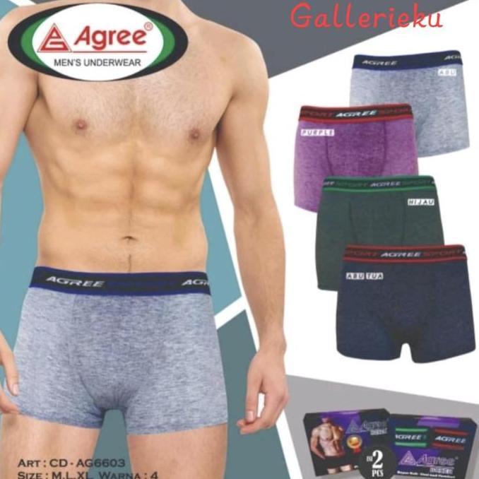 Agree Sport CD Pria BOXER 6603 Super Soft 2Pcs