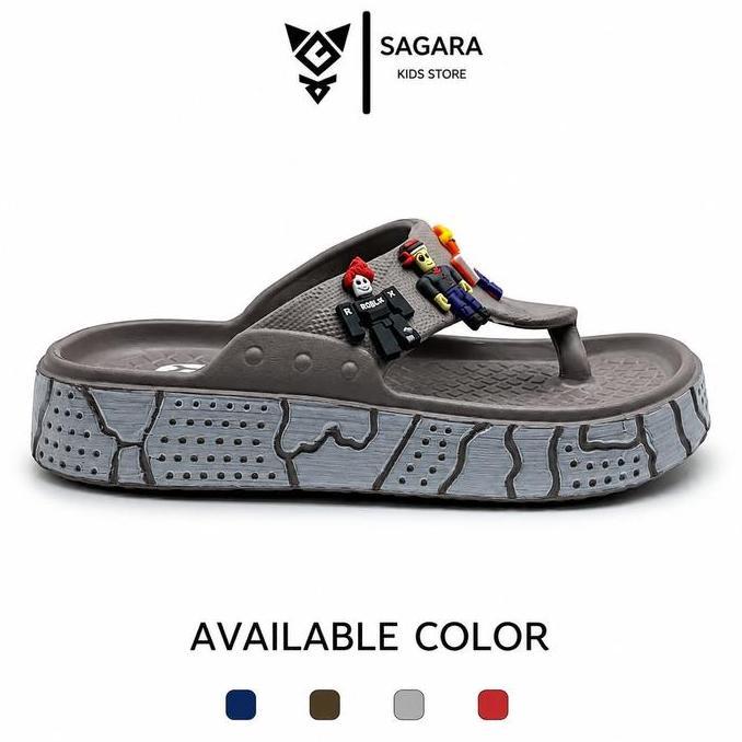 Sendal Jepit Anak Karet Karakter Minecraft - Anti Slip, Ringan, Nyaman
