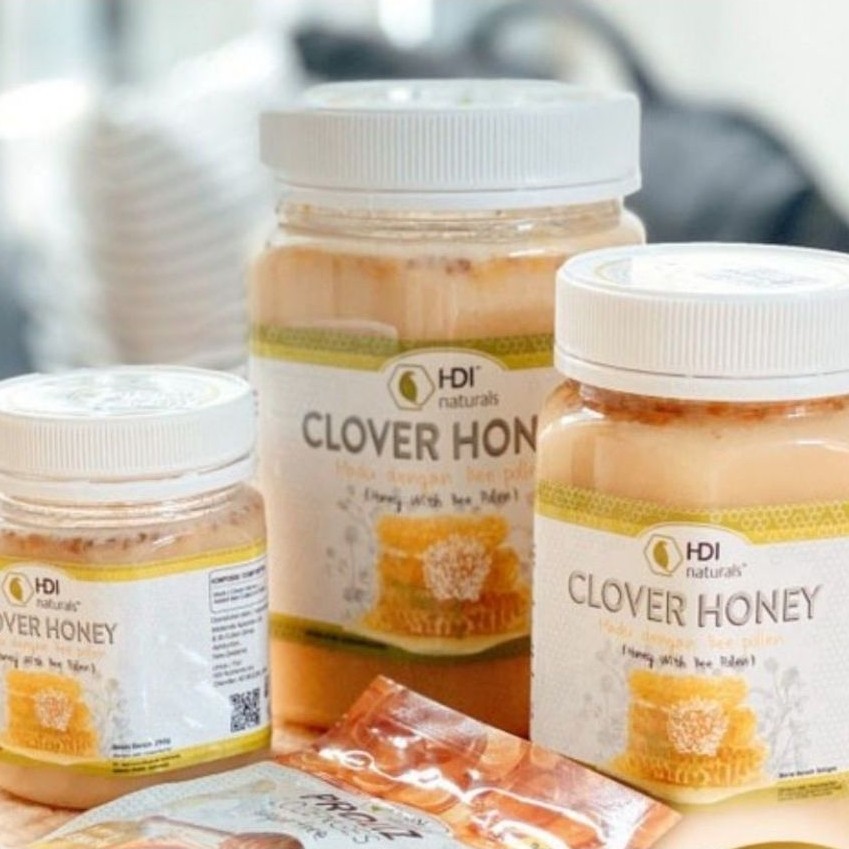 Madu Clover honey HDI Exp 2029 + sendok kayu