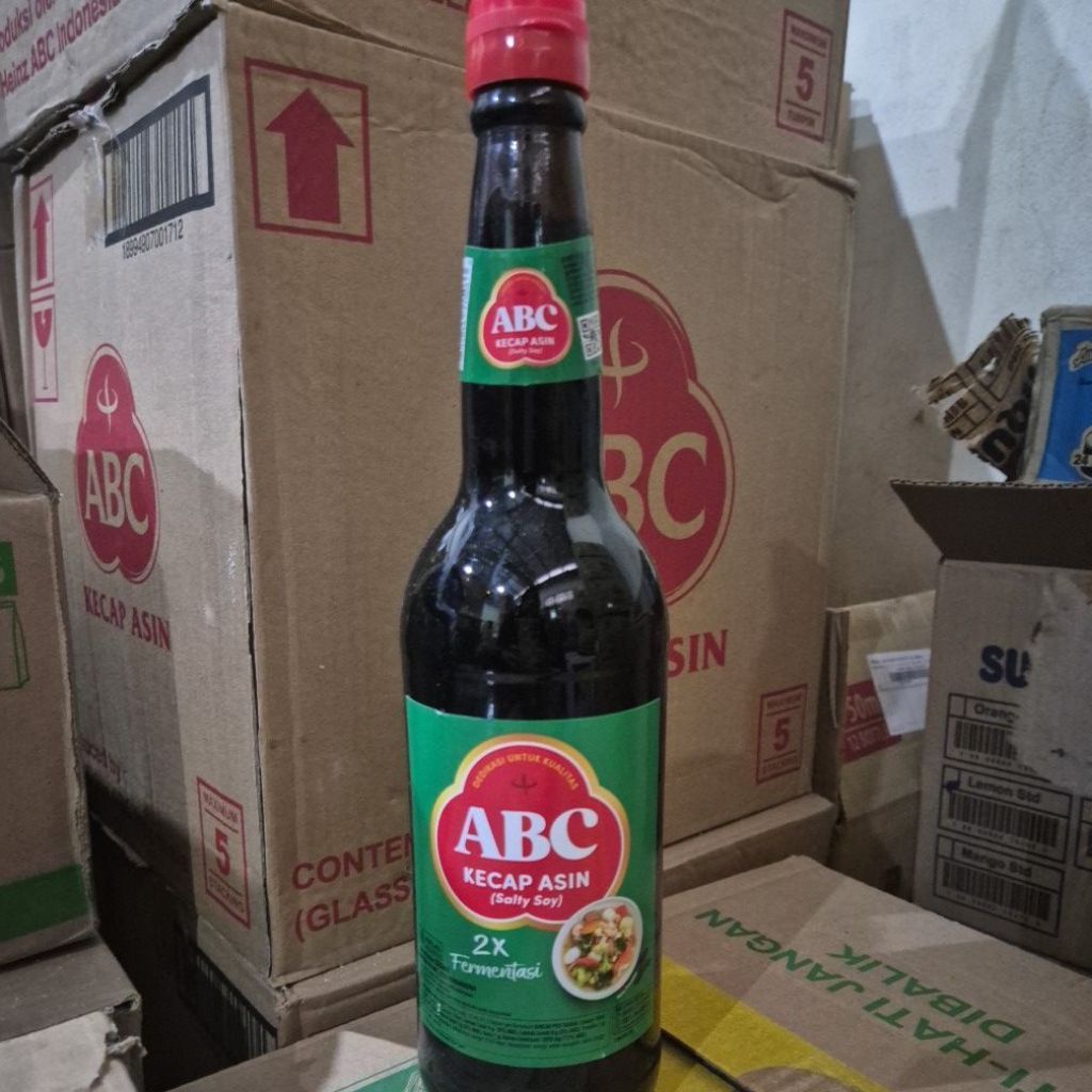 Abc Kecap Asin Botol Kaca 620 ML