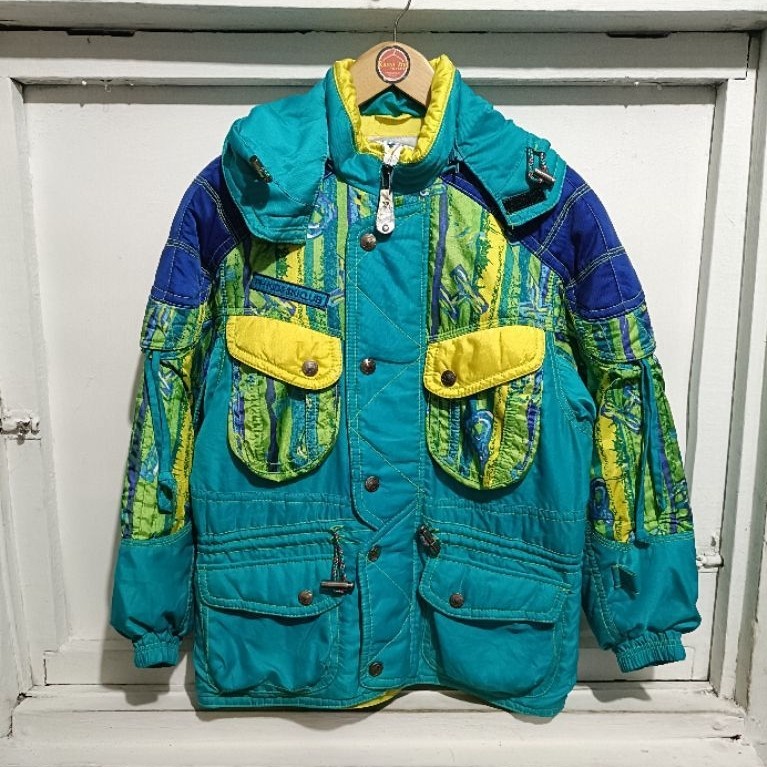 Vintage 90s Phenix Ski Club Kids block Color Japanese Brand