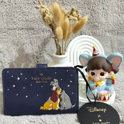 DOMPET KARTU UANG WANITA KS KH618 Disney Lady and the Tramp Medium Bifold Baru