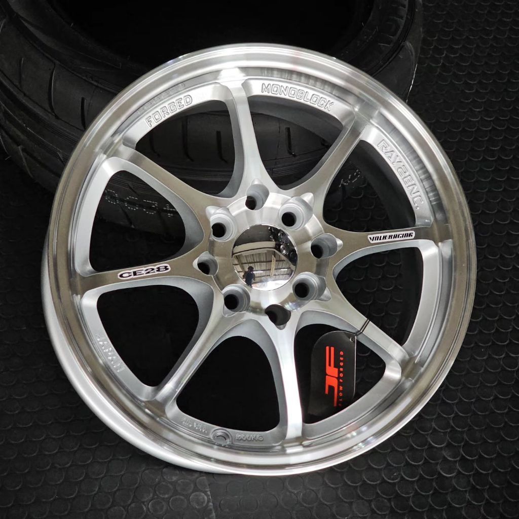 Velg Recing Rep Volk Ce28 Rays Ring 15x65 Hole 8x100-114,3 ET42 Warna Silver Folish