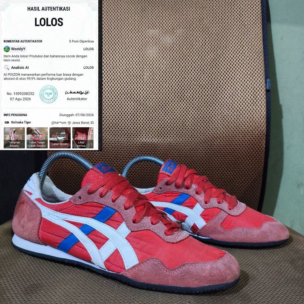 Preloved Sepatu Second Onitsuka Tiger Serrano Size 40,5 Authentic 100%