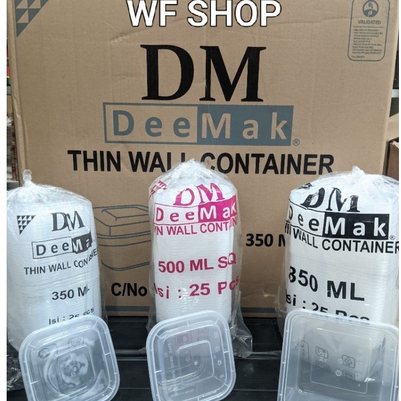 Grosir Perdus Thinwall DM  350ml SQ / 500ml SQ / 850ml SQ / Thinwall DM Kotak Makan Serbaguna
