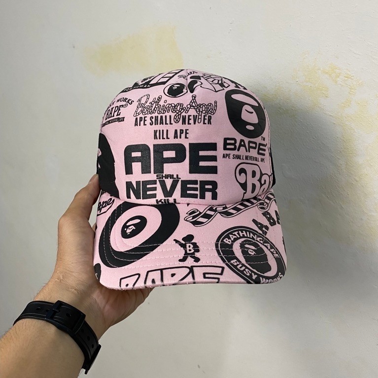 topi Jaring Abathin Aape Soft Pink Original
