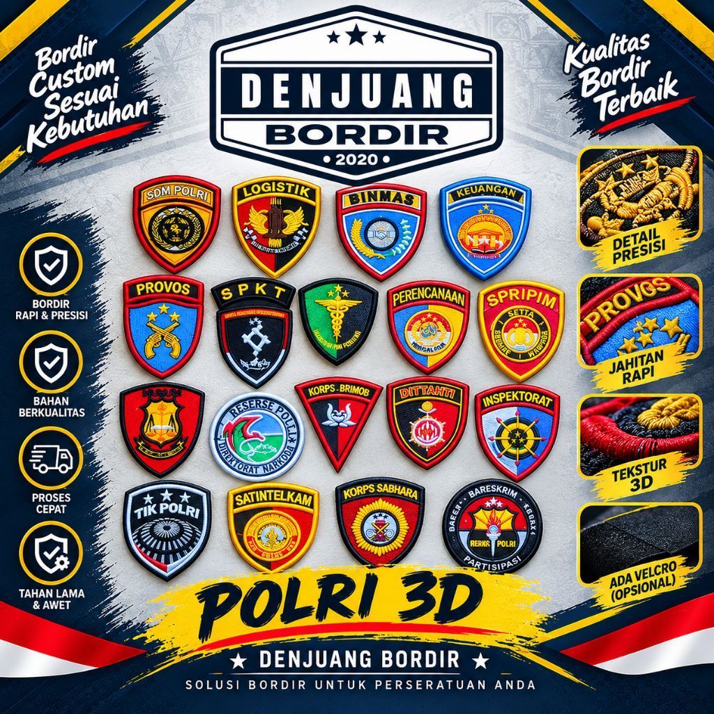 ATRIBUT BORDIR POLRI PROPAM RESERSE MABES POLRI SEKRETARIAT DLL