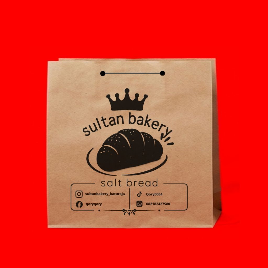 paperbag sablon sultan bakery ( 30x30x12 )
