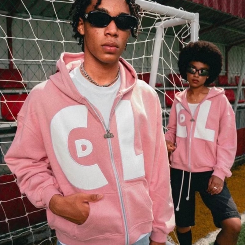 CALLE DE LARACHE - CDL - “CASA DEL FUTBOL” - RARE ZIP HOODIE PINK