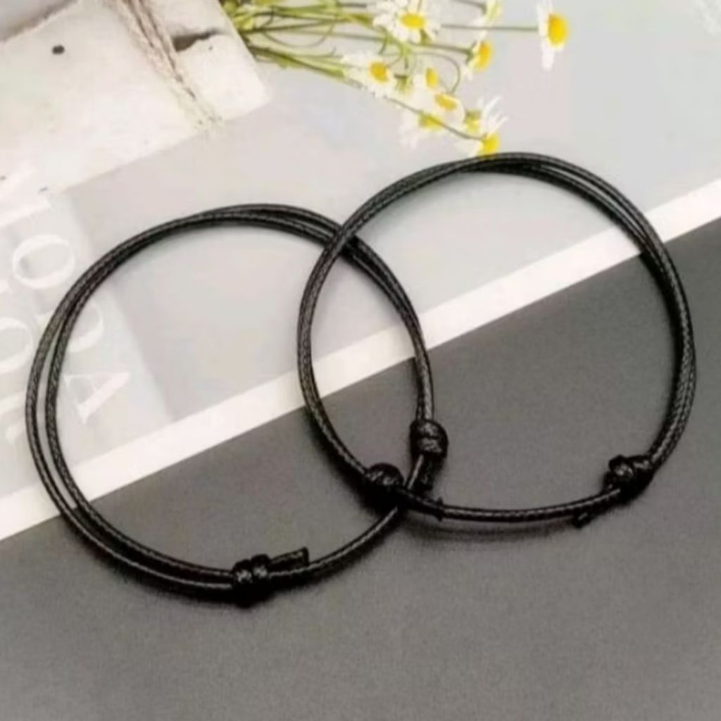 GELANG TALI HITAM POLOS / GELANG PRUSIK