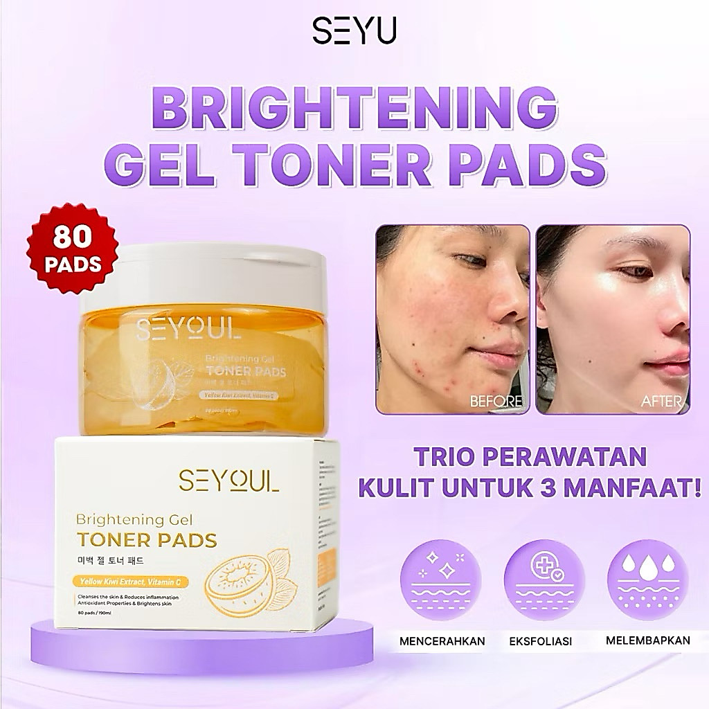 SEYU TONER PAD-Brightening Gel Toner Pad Seyoul (YELLOW)  -  Toner pad vitamin C, niacinamide mencer