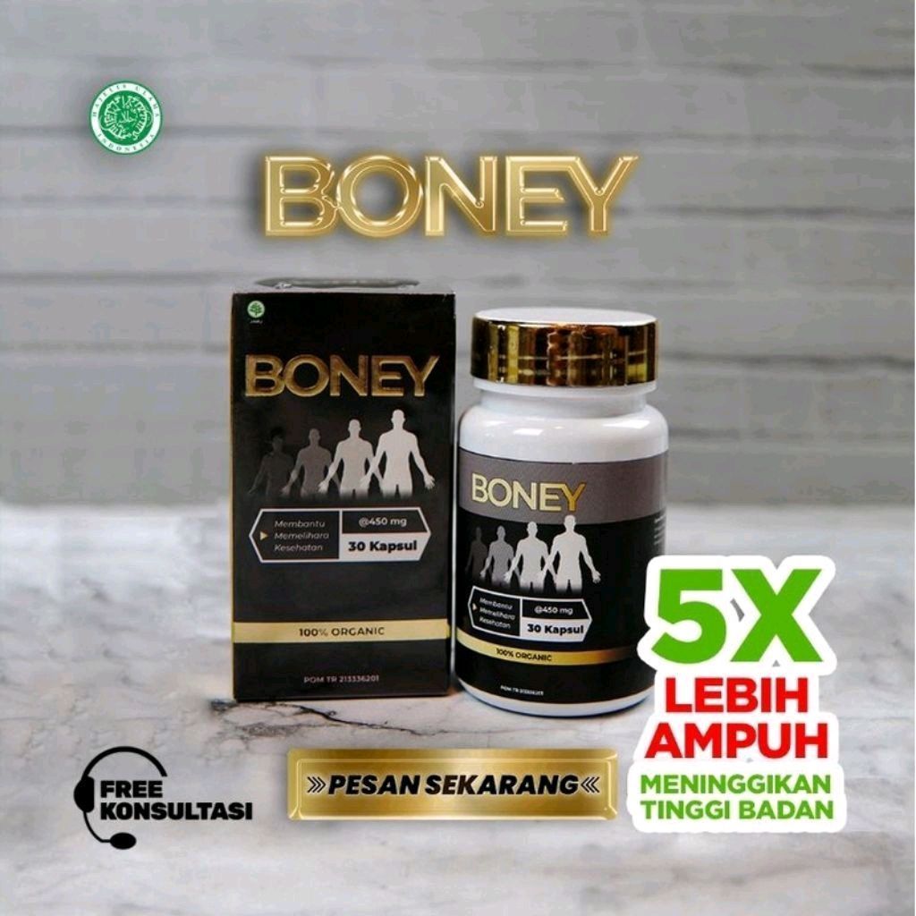 ORIGINAL ( PROMO ) BONEY KAPSUL PENINGGI HERBAL/ NAIK 5-15 CM/ BANTU TINGGIIN BADAN kapsul boney