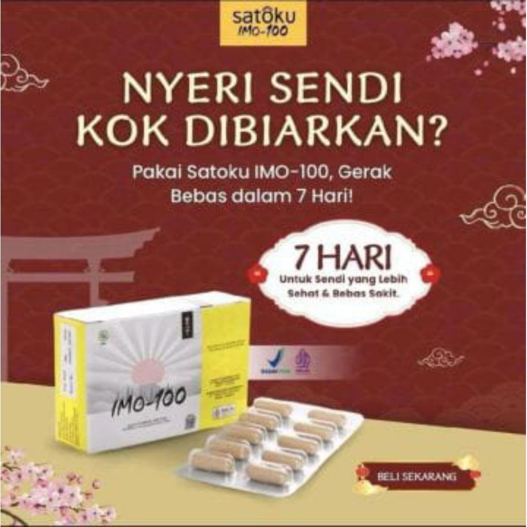 Satoku IMO-100 suplemen nyeri sendi kapsul