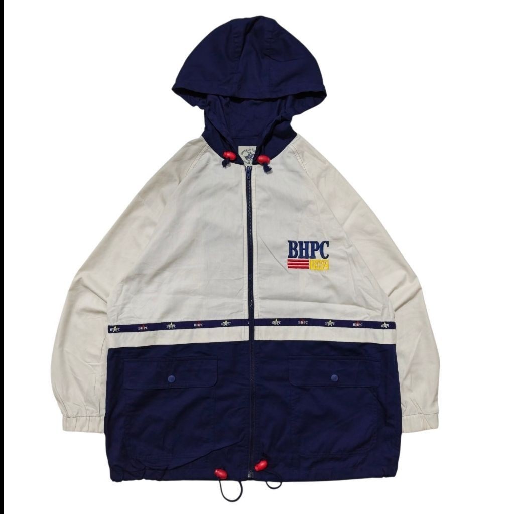 [preloved] vintage bhpc windbreaker hooded jacket