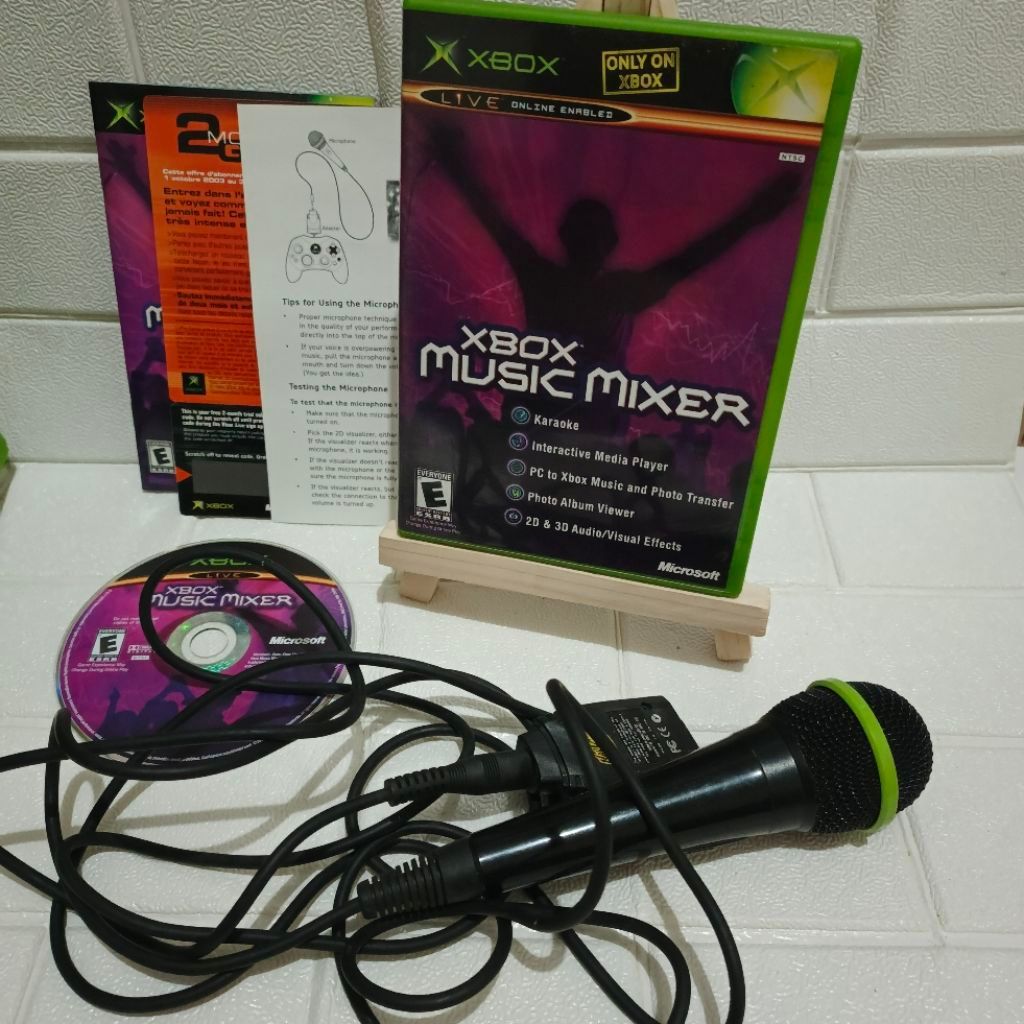 dvd game original xbox classic xbox music mixer & microphone