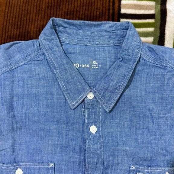 Kemeja Jeans Lengan Panjang XL Pria Dewasa GA*P 1969 Second