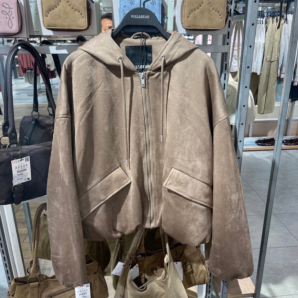 Jaket Bomber Suede PULL&BEAR Women Jastip (jasa titip)