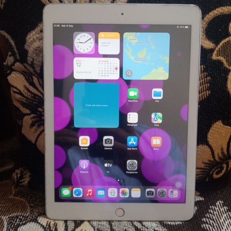 iPad gen 5 128GB (bypass wifon) tombol home off tombol power agak di tekan habis ganti TC (sentuhan 