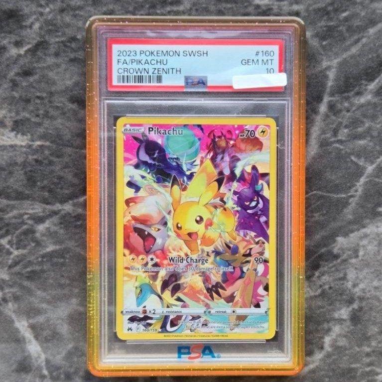 Pikachu Crown Zenith #160 Slab PSA 10 Pokemon English