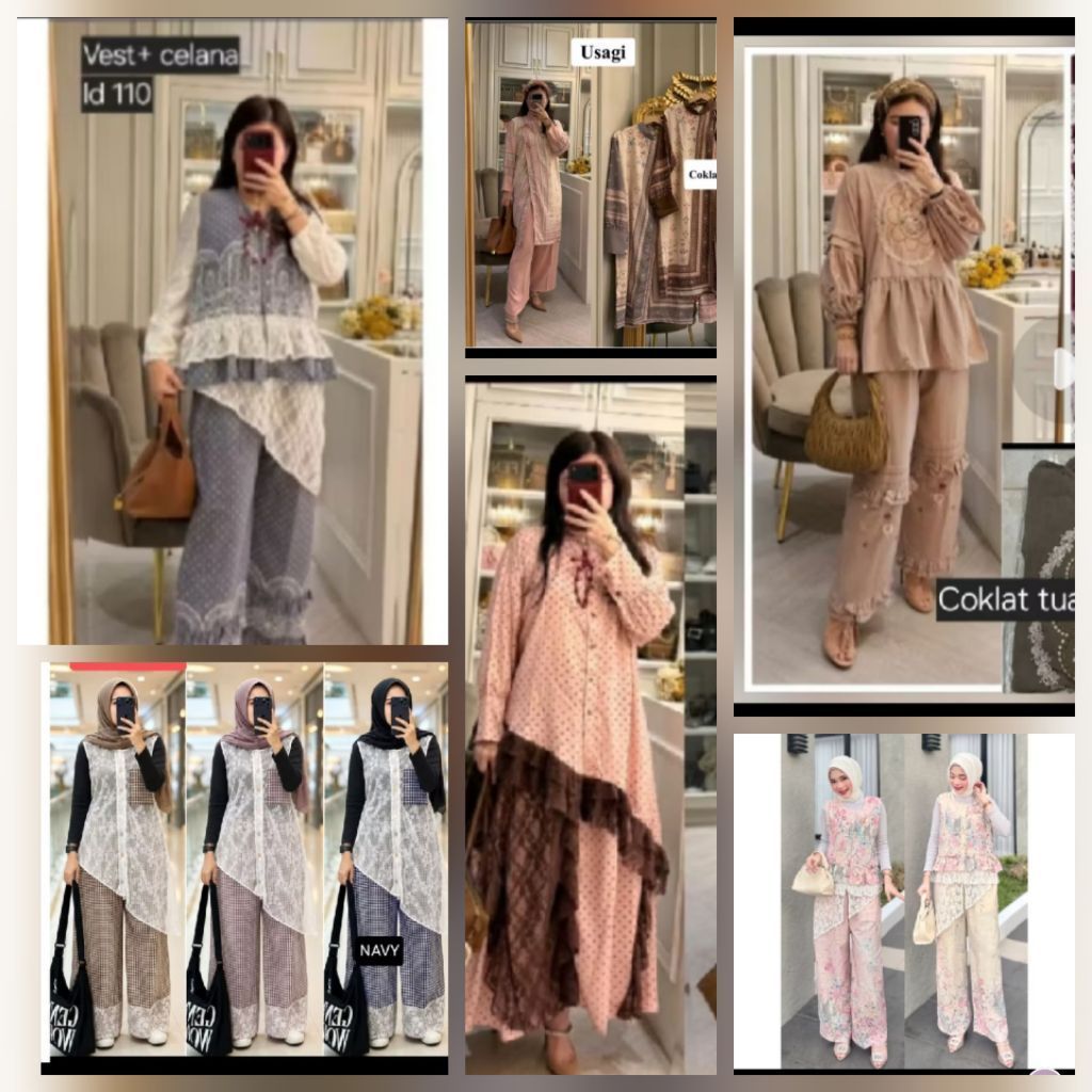 VEST SET ROK MODERN BY MEIJIWANG PREMIUM/ SET CELANA BY MEIJIWANG
