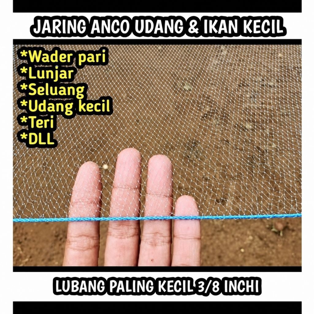 Sirib ikan kecil ukuran 2 meter persegi tangkul ikan kecil jaring ikan lunjar