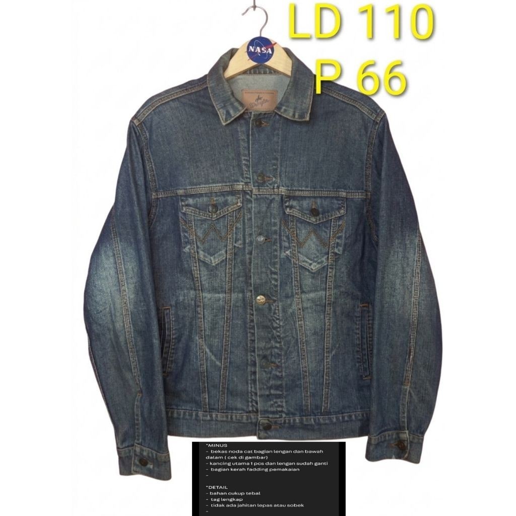 jaket denim wrangler made in usa