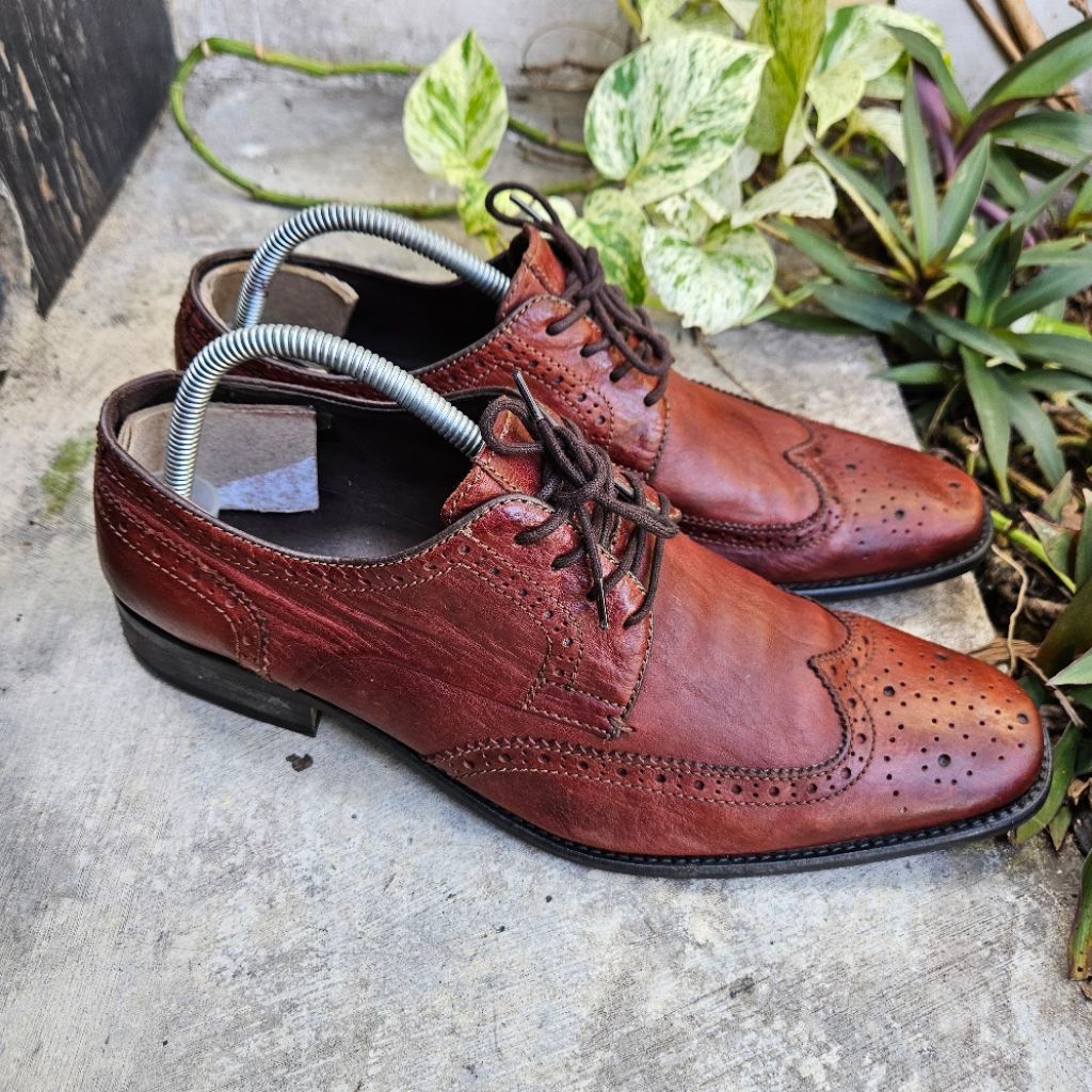 sepatu second wingtip riccovero size 43(28cm)