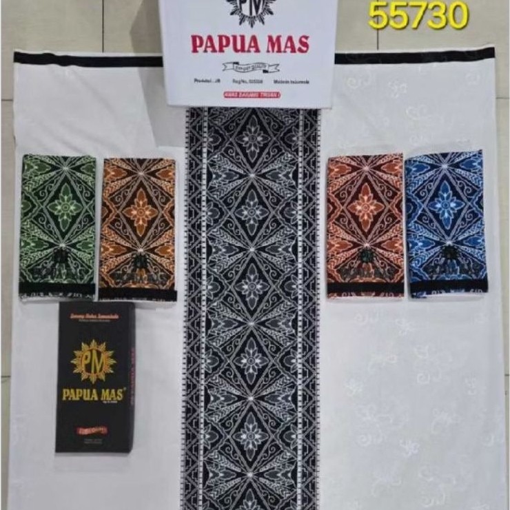 Sarung PM Papua Mas Sarung Samarinda Jumbo Hitam Sarung Santri