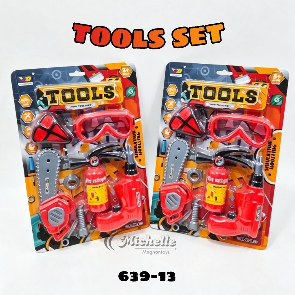 Tools Set Lengkap - Mainan Anak Tools Perkakas Tukang Pemadam Mesin - Mainan Edukasi Anak Tools Set