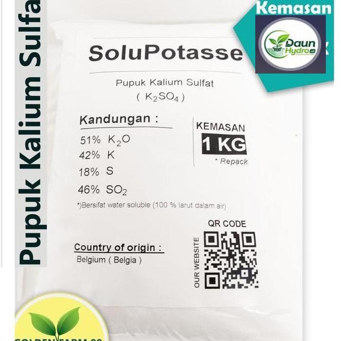 Pupuk Kalium Sulfat K2SO4 SoluPotasse Kemasan 1 Kg