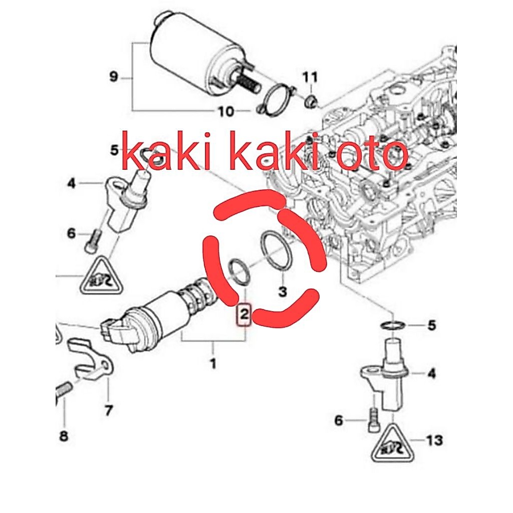 Set besar kecil Seal oring sensor vanos solenoid vanos selenoid BMW e46 n42 n46 e84 e90