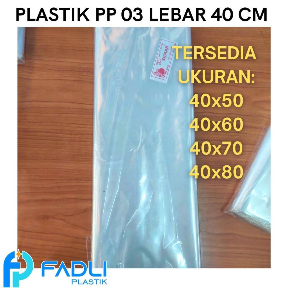 Kantong Plastik PP 03 Lebar 40 cm ukuran 40x50 40x60 40x70 40x80 Murah