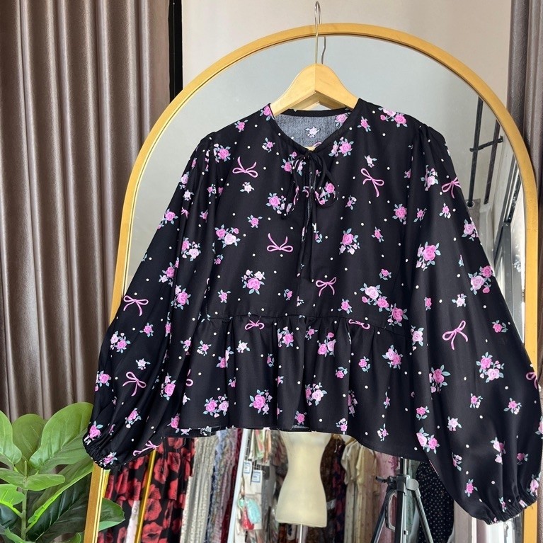 Atasan Aliyah Nestuf grosir daster jember bahan rayon motif cantik
