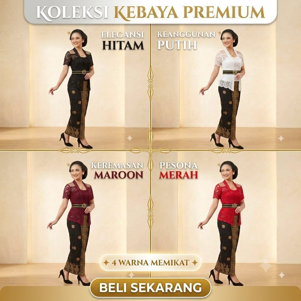 kebaya bali brokat modern kebaya bet tile hitam maroon putih