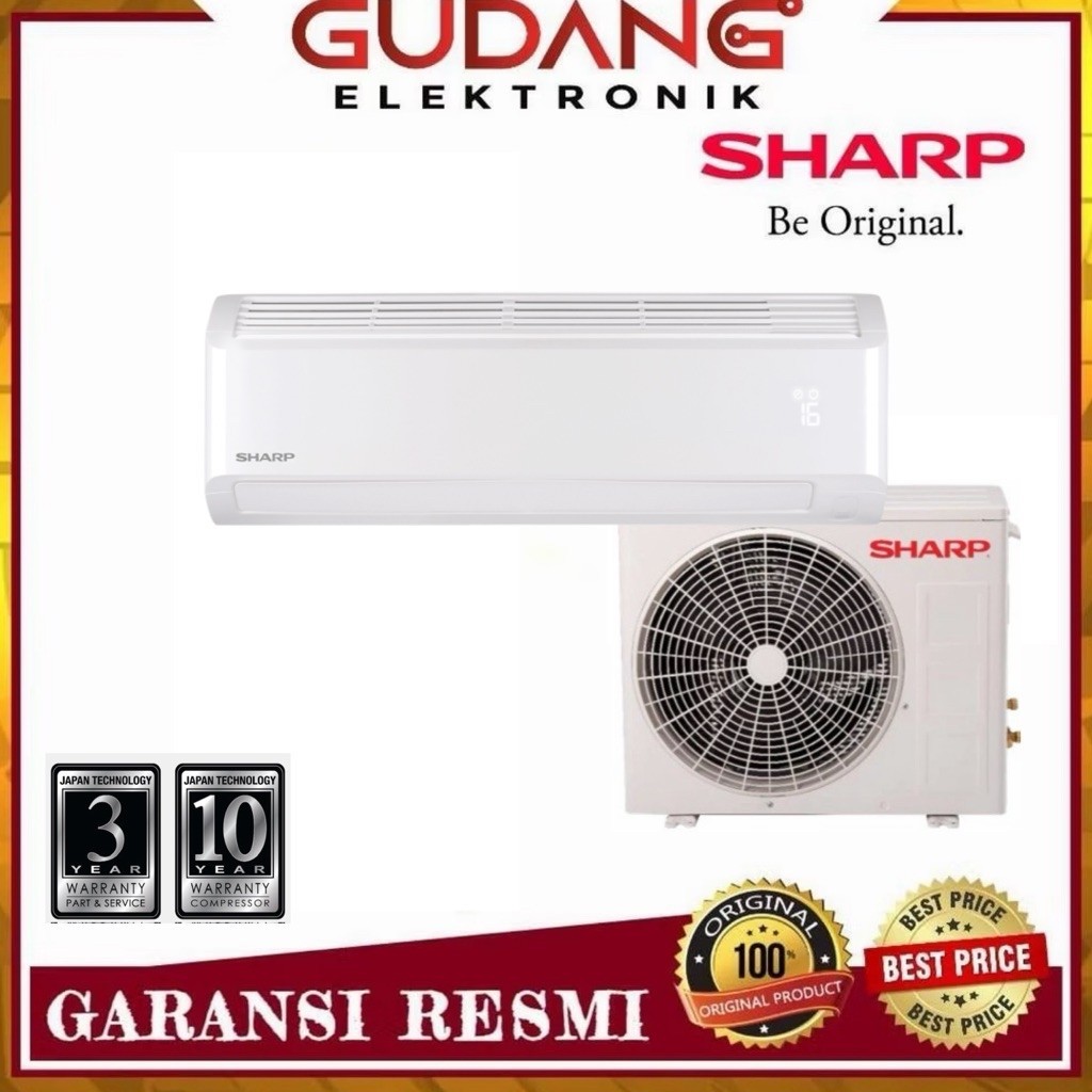 AC SPLIT SHARP 1 PK AH-A 9 DEY AC SHARP 1 PK 9DEY INDOOR OUTDOOR