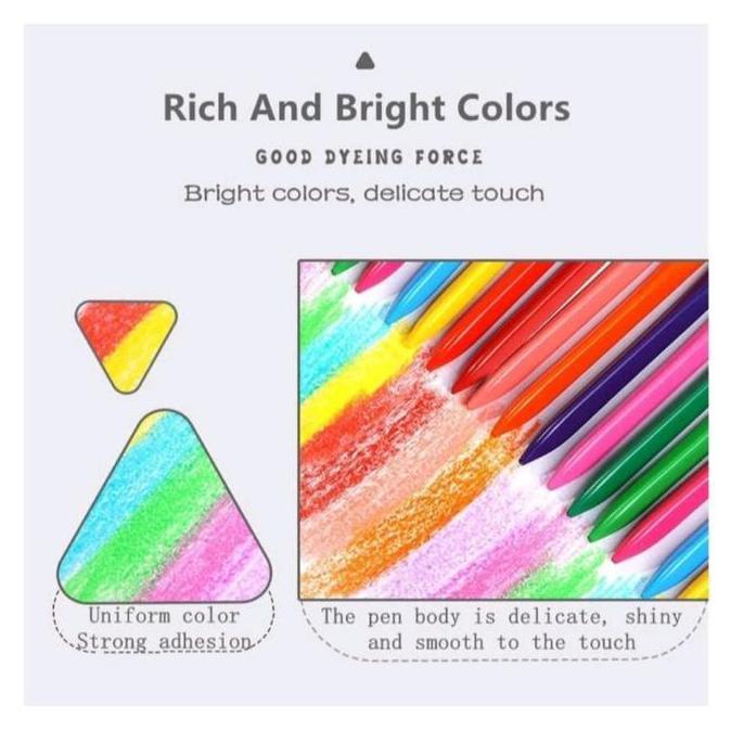 Opal_Veronica - Crayon Anak Triangle Non Toxic Waterproof