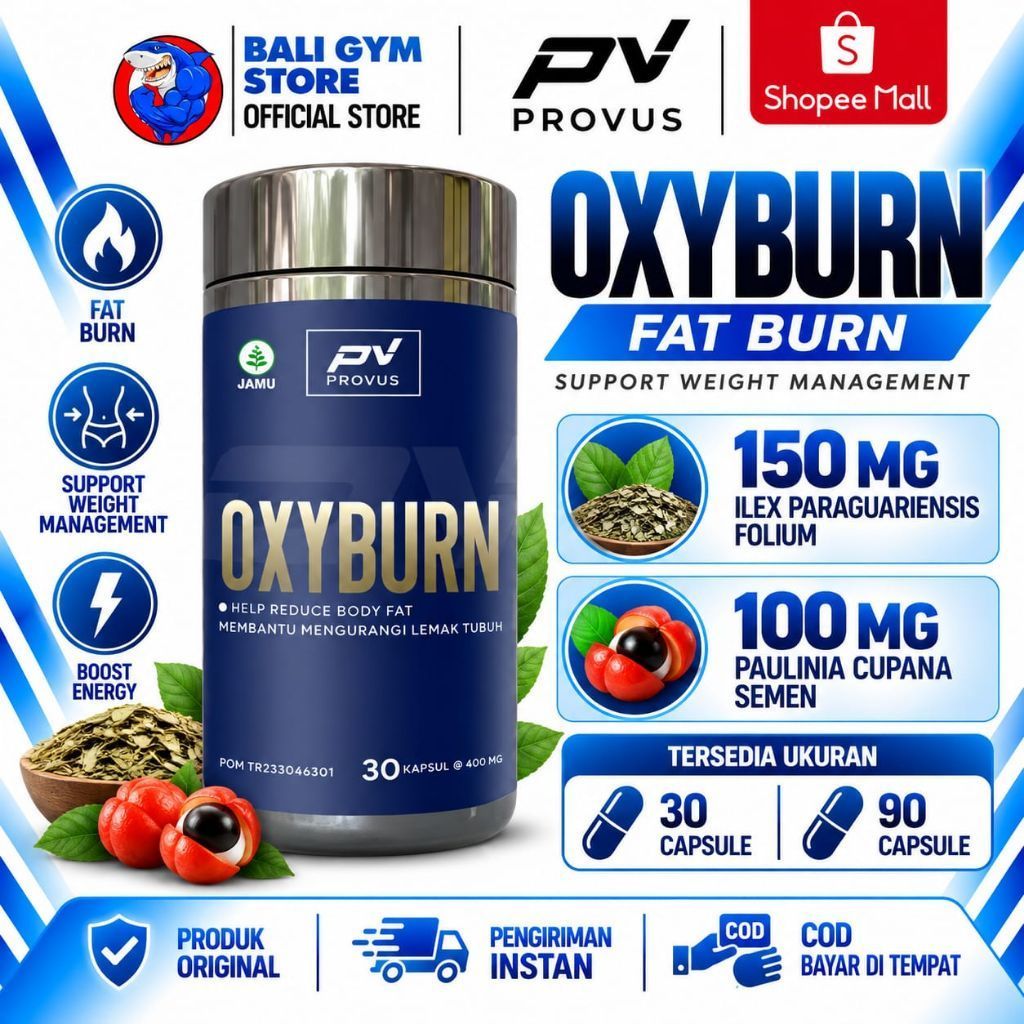 Provus Oxy Burn 30 Capsules Fat Burner Penurun Berat Badan