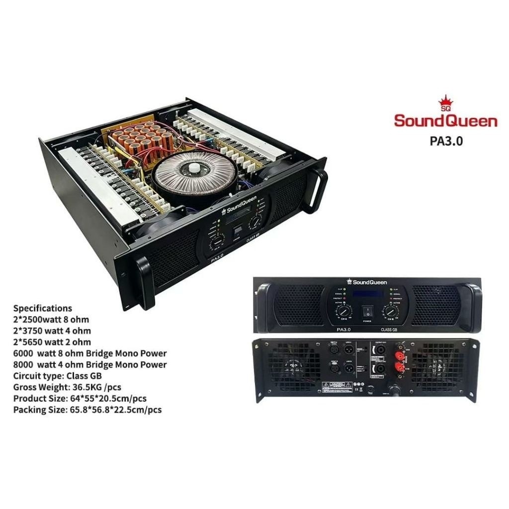Power soundqueen PA 3.0 power SQ pa3.0 power soundqueen power 2 Chanel 2x2500watt
