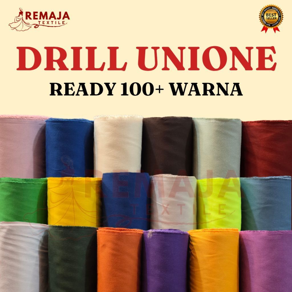 Kain Unione Drill / kain drill  bahan kain seragam pdh / kain sekolah / kain drill unione Original