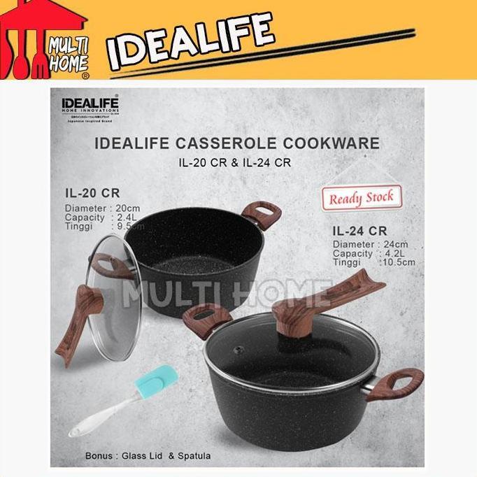 Casserole Idealife Cookware - Panci Casserole Idealife Serbaguna
