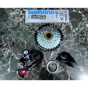 bahandy groupset 7 speed shimano ty300 tx35 tz31 tz500 tz50 ulir drat freewheel kalcer original mtb 