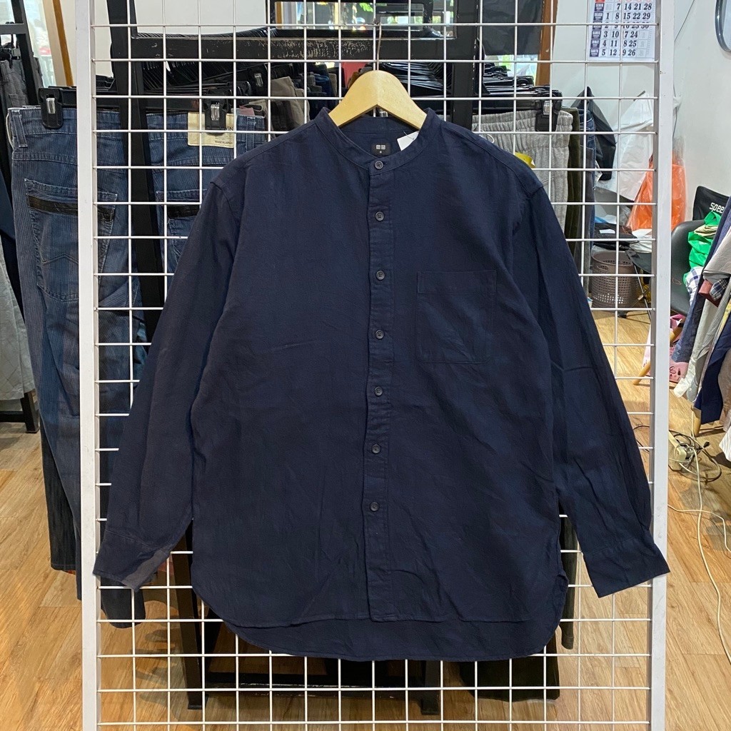 Uniqlo Black Collar Shanghai Flannel Shirts #Fl1720